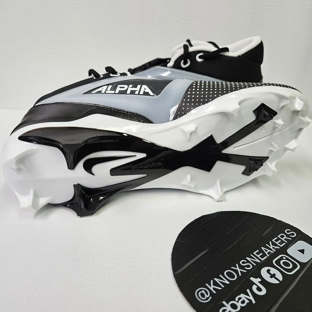 Nike Alpha Menace 4 Pro NRG Black White Football Cleats FZ7702-005 Men's Size 11